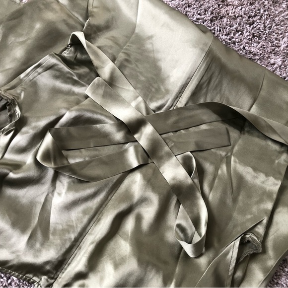 Reformation Kaye Silk Dress - Artichoke - Picture 6 of 8